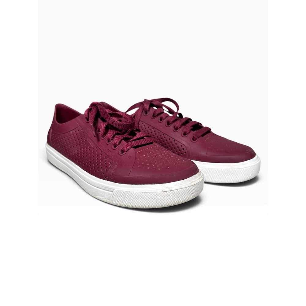 Crocs Women's 10 Garnet Red/Burgundy CitiLane Roka Court Lace Up Sneaker